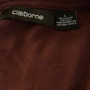 Men’s burgundy 1/4 zip long sleeve